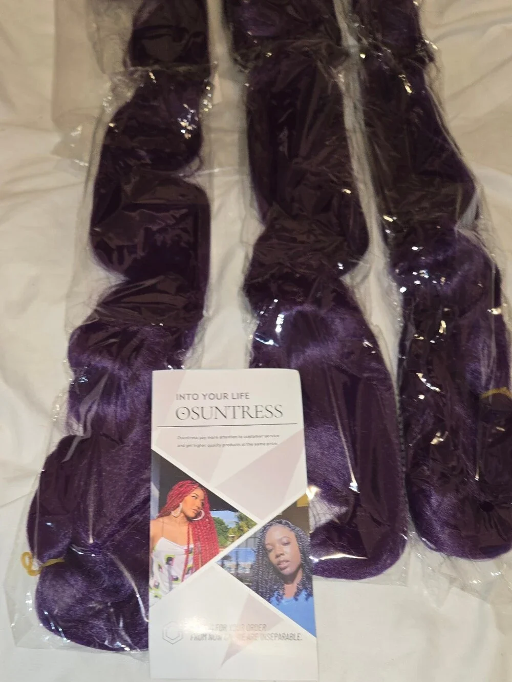 Deep Wave Synthetic Hair Extensions - Dark Purple